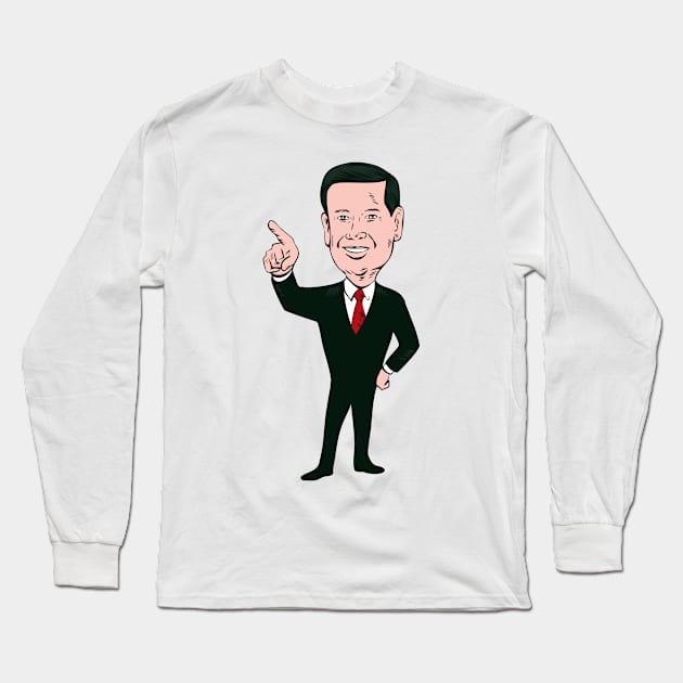 Marco Rubio 2016 Republican Candidate Long Sleeve T-Shirt by retrovectors